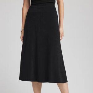 Chico's Travelers Slimming Midi Skirt Wrinkle‑Free, Naia Fabric, Size 3, Medium
